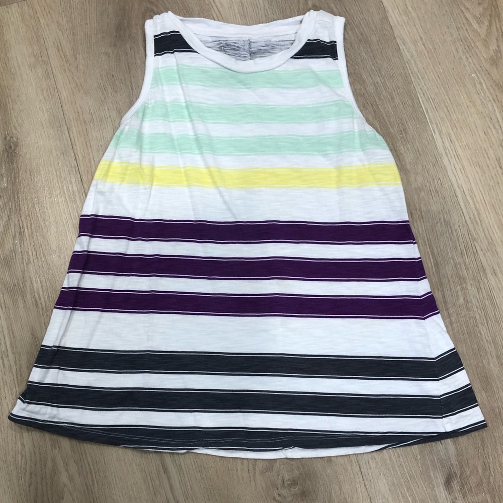 Multicolor striped tank